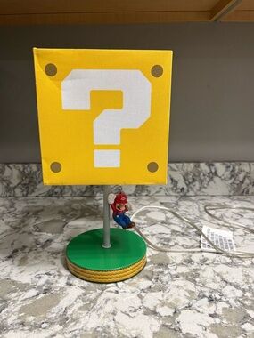 Super Mario Question Block Table Lamp - Yellow & Green